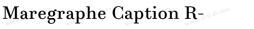 Maregraphe Caption R字体转换